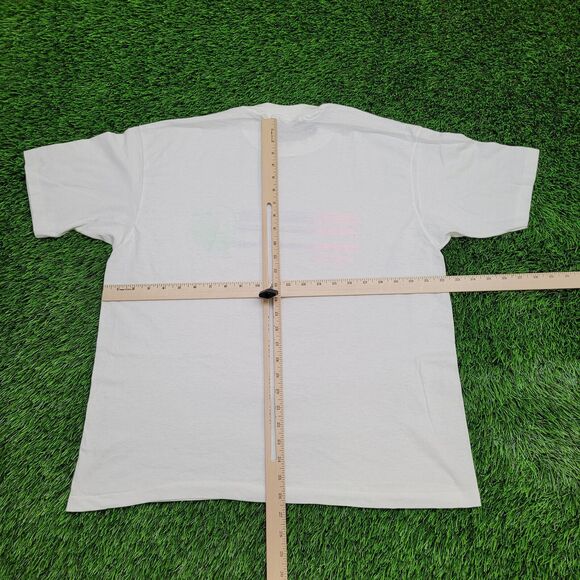 Vintage 80s Hanes Shirt Womens XL 22x26 White - Picture 6 of 12